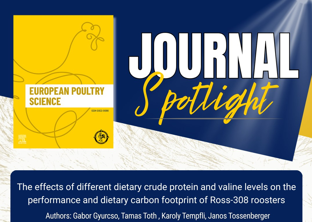 Óvári szerzők írták a European Poultry Science folyóirat legjobb cikkét 2025-ben